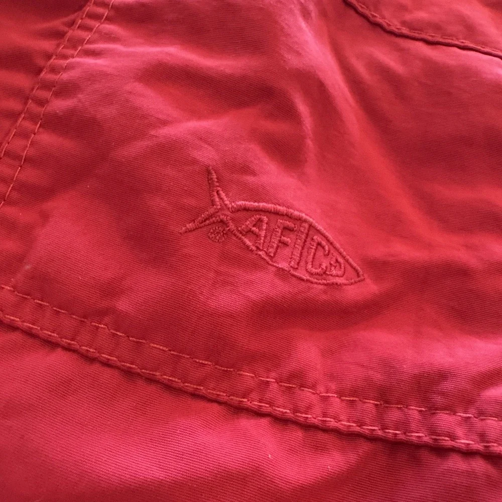 Aftco Shorts Mens 28 Bluewater Active Fit The Original Fishing Red M01 Preppy